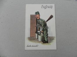 CH Humor Motiv Karte Miltär Rueblikarte Bären Katzen 1940
