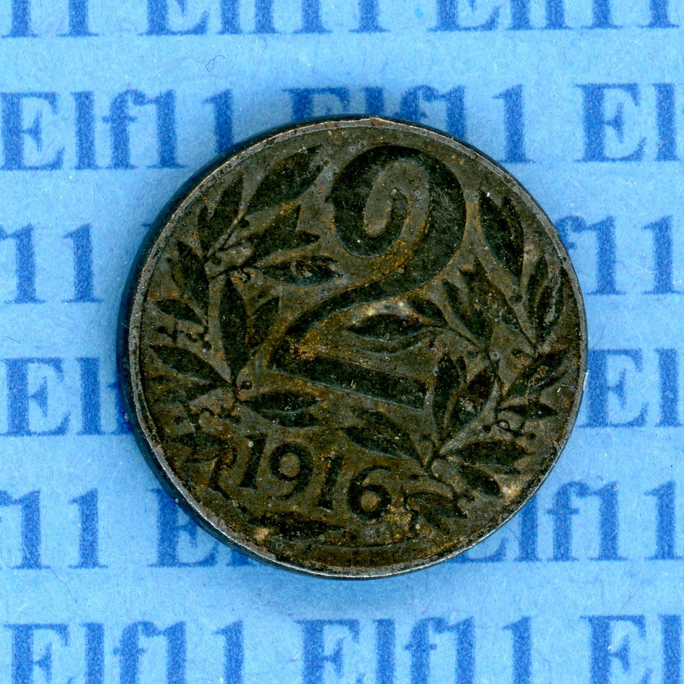 Tutti le monete: ATK___0.02 1916 ss-vz 2 Heller – Usato da Widnau venduto da Elf11