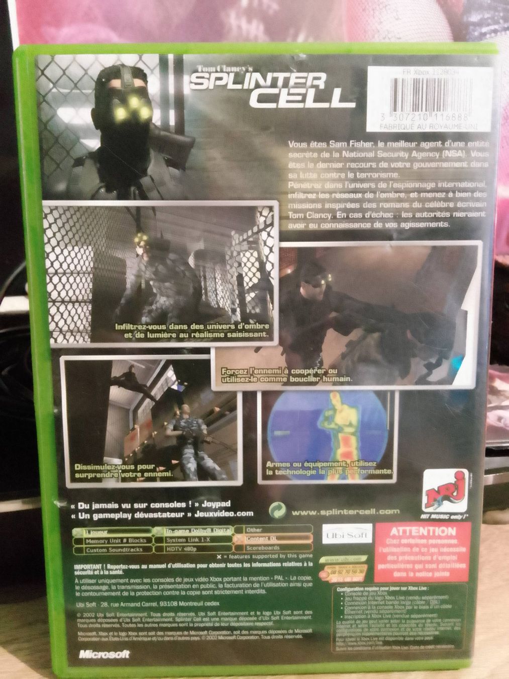 Microsoft Giochi: Tom Clancy's Splinter Cell (XBOX) (FR) (CIB) – Usato da Le Locle venduto da Nidaime_Tackle 1