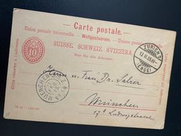 Alte Postkarte Weltpostverein 13.2. 1905 Zürich - München