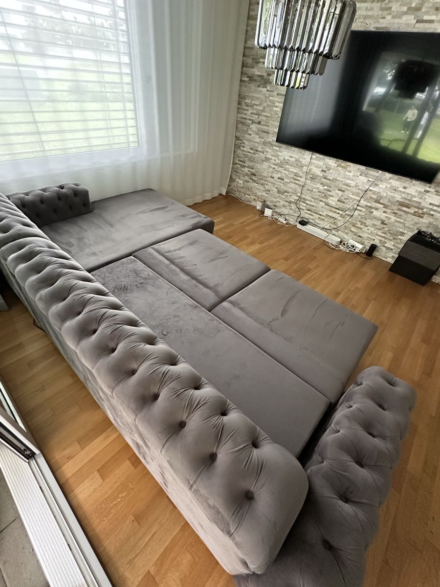 Divani: Modernes Chesterfield Ecksofa mit elektrischer Relaxfunktion – Usato da Luzern venduto da Alyah 6