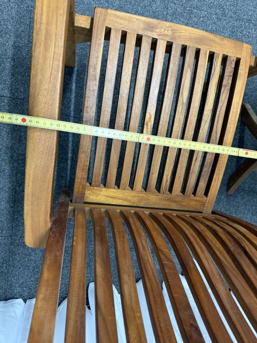Sessel: Teak Lounge Sessel und Beistelltisch-Hocker – Gebraucht aus Luzern von Emelie77 6