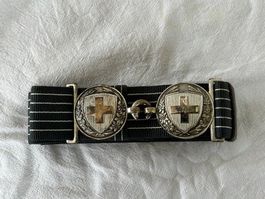 Stoffgurt für Offiziere („Ausgangsgurt“) Silber, 1940 - 1949