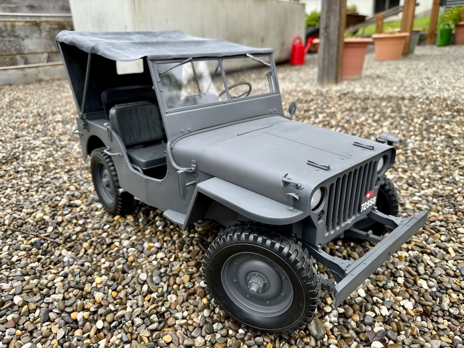 Willys Modellini d'auto: Willys Overland MB Schweizer Armee 1:6 – Nuovo (secondo la descrizione) da Lenk im Simmental venduto da AFM-Modellbau
