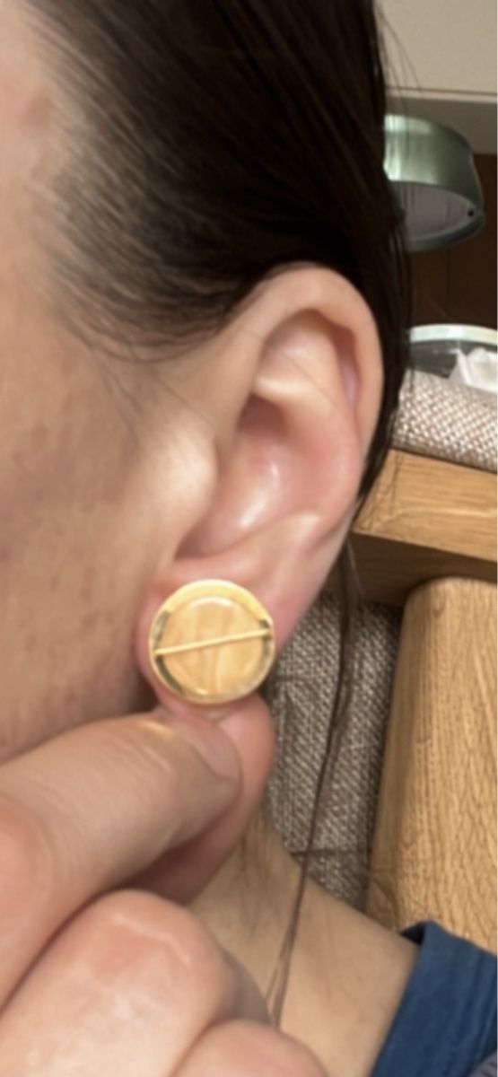 Orecchini pendenti & Orecchini a lobo: Amber gold plated earrings – Nuovo e nell'imballaggio originale da Corsier GE venduto da Karol_save_planet 8