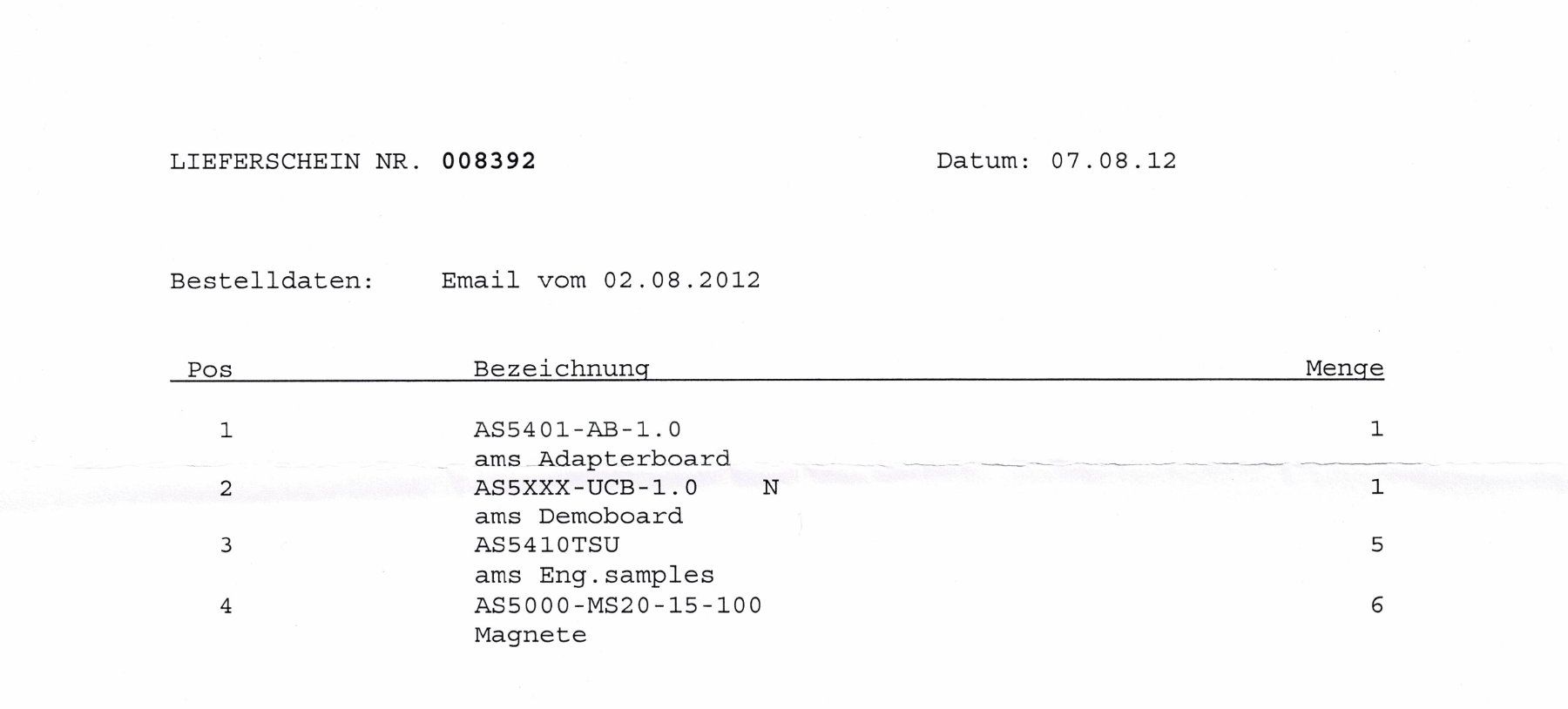 Componenti elettronici: AMS AS5410 3D-Hall Absolute Linear Position Sensor Demo Kit – Nuovo e nell'imballaggio originale da Hinwil venduto da RomRay 1