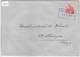 Kastenstempel Oberrieden ZH 14.3.1943