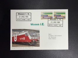 Bahnpostbeleg Wasen im Emmenthal 21.3.1995