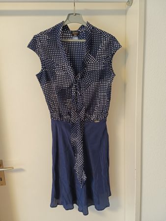 Miss Sixty Retro Sommer Kleid Gr XS/S blau Polka Dot Damen