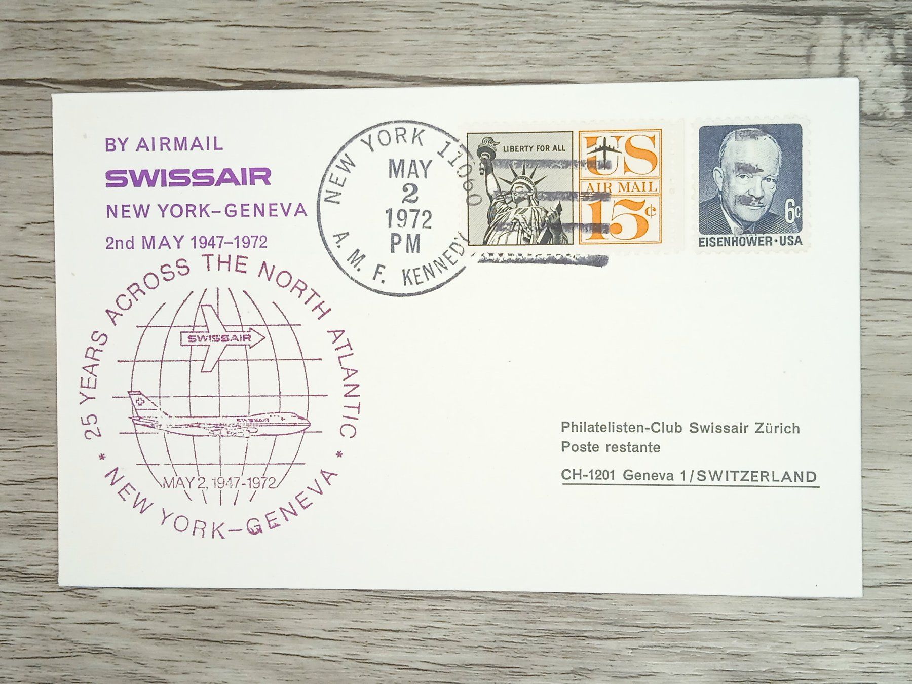 Tutti i francobolli: TR20 Enveloppe + Timbre USA 1972 Theme Aviation – Usato da Cousset venduto da Patrick_Collections
