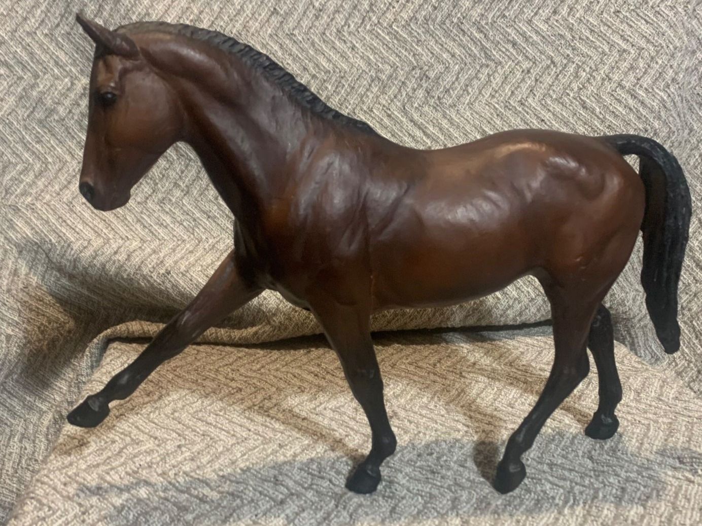 Figurine Cheval Breyer Personnalisée Poney Fourrure Bleu Floral Brillant - échelle 1:32