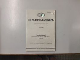 Steyr Puch Haflinger / Bedienungsanleitung