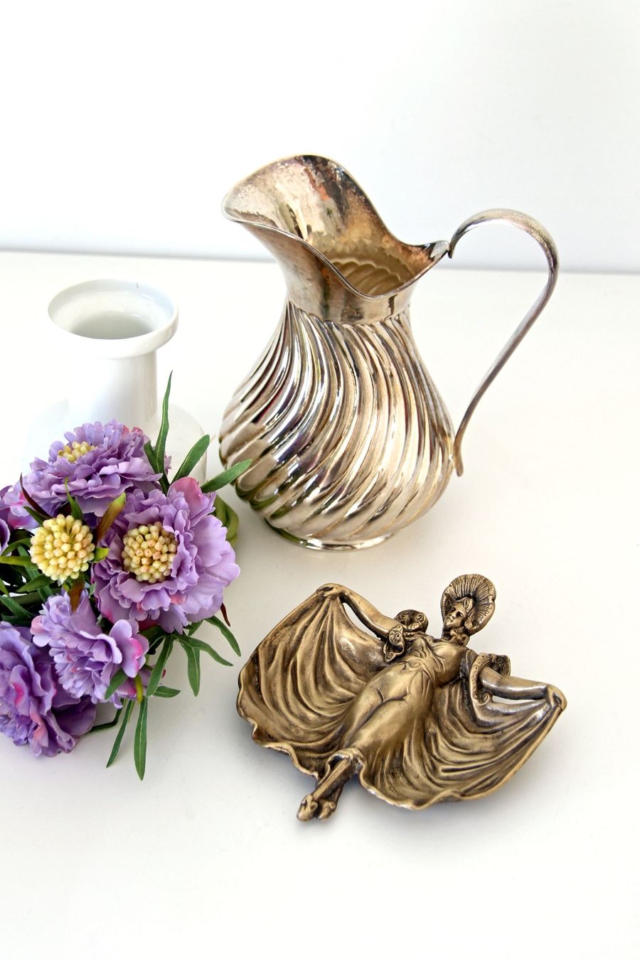 Statuette: Jugendstil Ablageschale - Bronze / Messing Schmuckschale – Usato da Merlischachen venduto da sammlerstueck 3