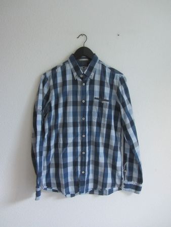 TOM TAILOR - Langarm Hemd blau kariert S
