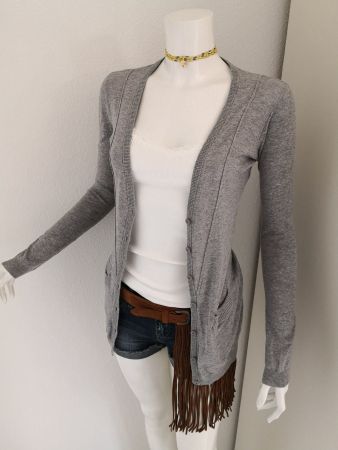 🤩MANGO STRICK-JACKE HELLGRAU LANG & TASCHEN & PRADA P.