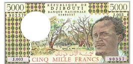 Djibouti 5000 Francs 1979 P-38d UNZ