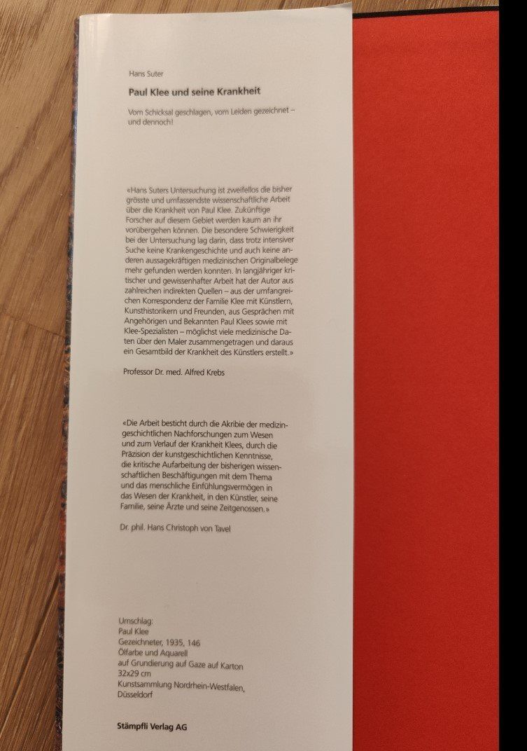 Bücher: Paul Klee und seine Krankheit – Gebraucht aus Sigriswil von Ricola1977 1