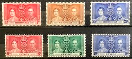 1937 - GB Krönung George VI 2 Sätze ** Bermuda - Ceylon