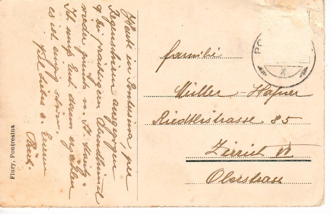 Cartes postales: Strasse in Pontresina – D'occasion à Wolhusen par Curver9 1