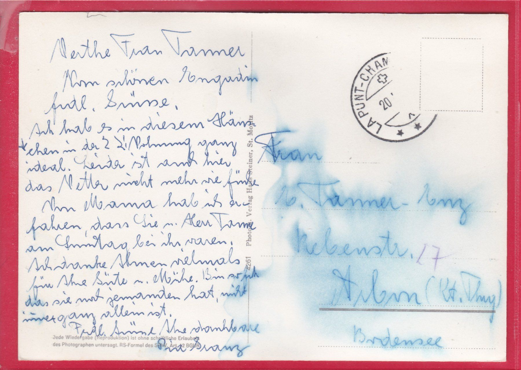 Cartoline postali: LA PUNT, OBERENGADIN – Usato da Oberrieden venduto da Gebirgsstelze 1