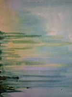 **Myriam Amstutz **Original** Weiher abstrakte Akryl Malerei