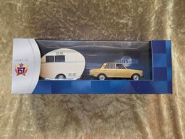 Modellauto mit Wohnwagen Warburg 353, limitierte Auflage
