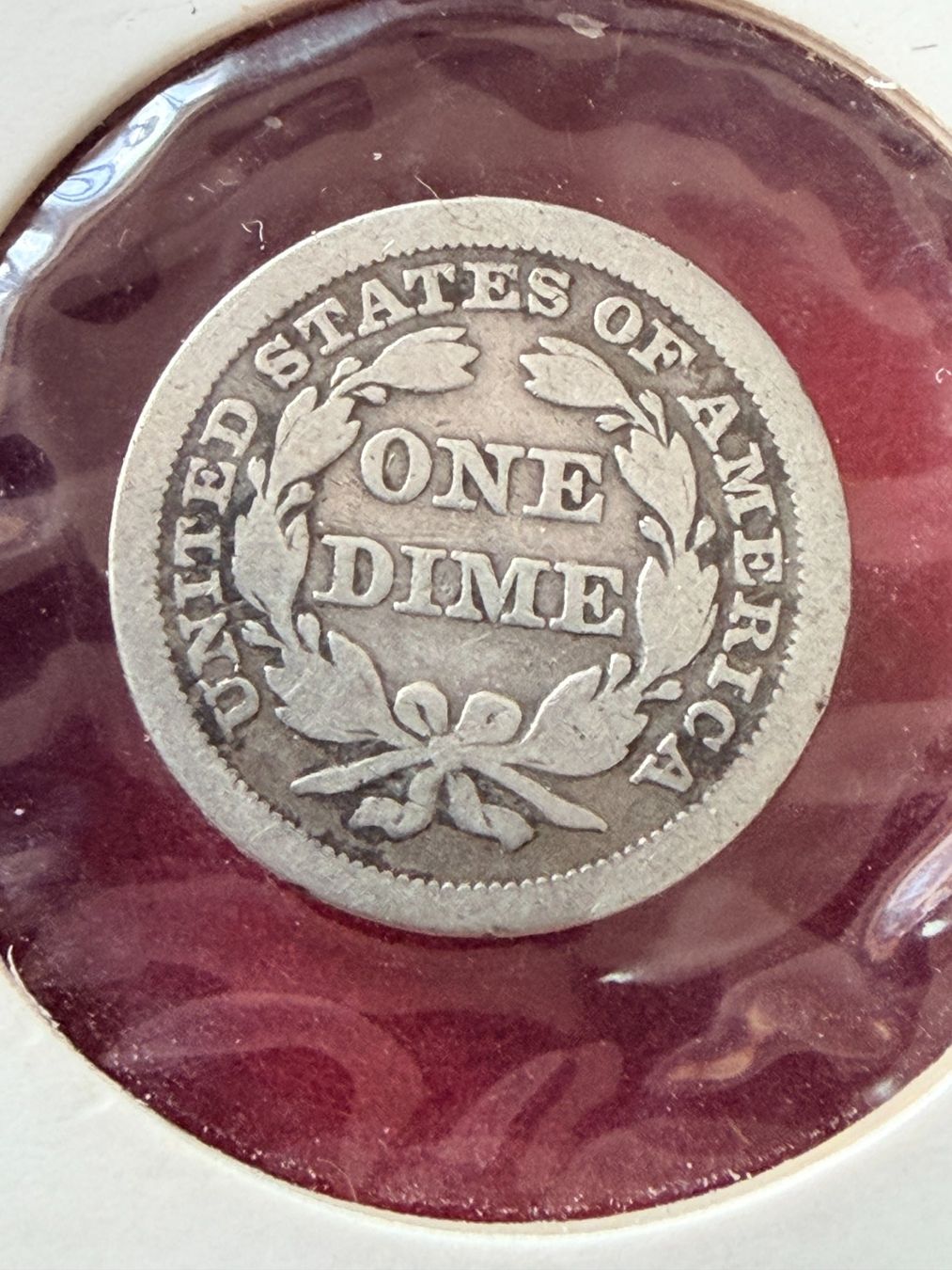 Tutti le monete: One Dime 1845 USA - Silber 900/1000 – Usato da Gams venduto da Rhi-Taler 1
