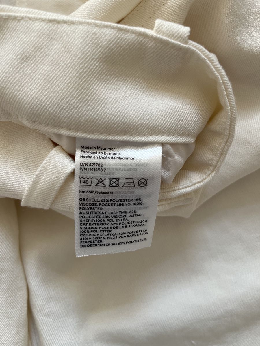 H&M Pantaloni: Weisse Sommerhose von H&M – Nuovo (secondo la descrizione) da Killwangen venduto da 2001wein 3