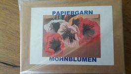 Papiergarn-Set für 5 Mohnblumen
