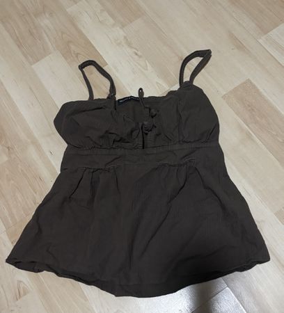 Babydoll Top Braun Gr. S