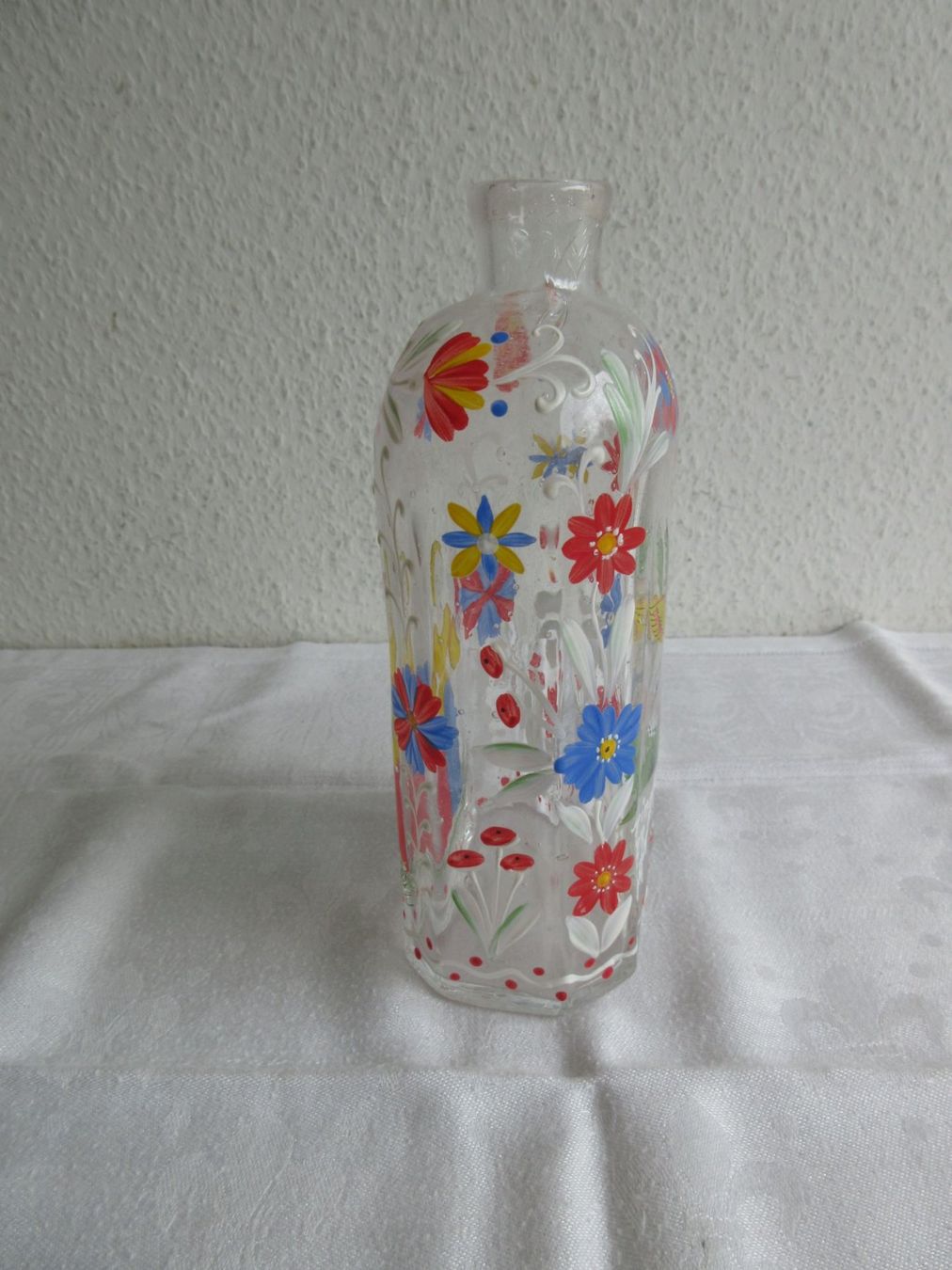Bottiglie: Mundgeblasene Flasche mit Email-Dekor – Usato da Binningen venduto da tempipassati 1