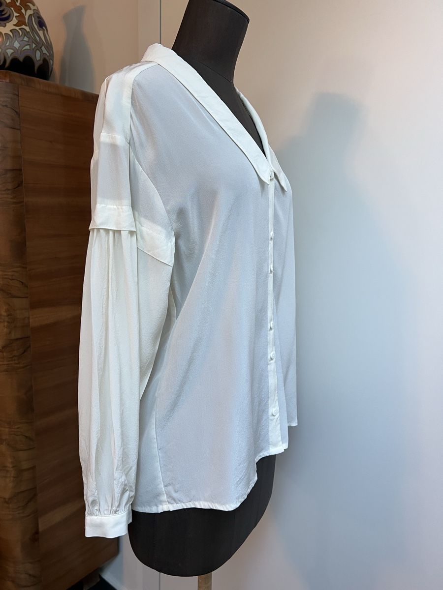 Ba&Sh Chemisiers: Bash Seidenbluse ecru XS oversized  – Neuf (Voir description) à Wabern par La-Vitrine 2