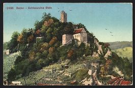 AK Baden, Schlossruine Stein, 1913