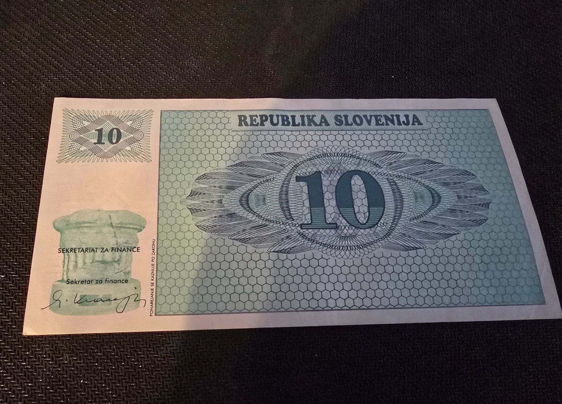Banconote: Billet Slovénie 10 – Usato da Petit-Lancy venduto da Minnie26