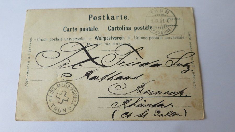 Ansichtskarten: Schweizer Armee - Positionsartillerie - 1901 – Gebraucht aus Jona von centumprata 1