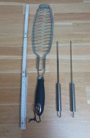 Zum grillen... Halter für Fische und 2 Fleischspiesse unbenu