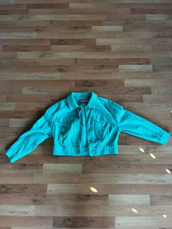 Grüne Jeansjacke