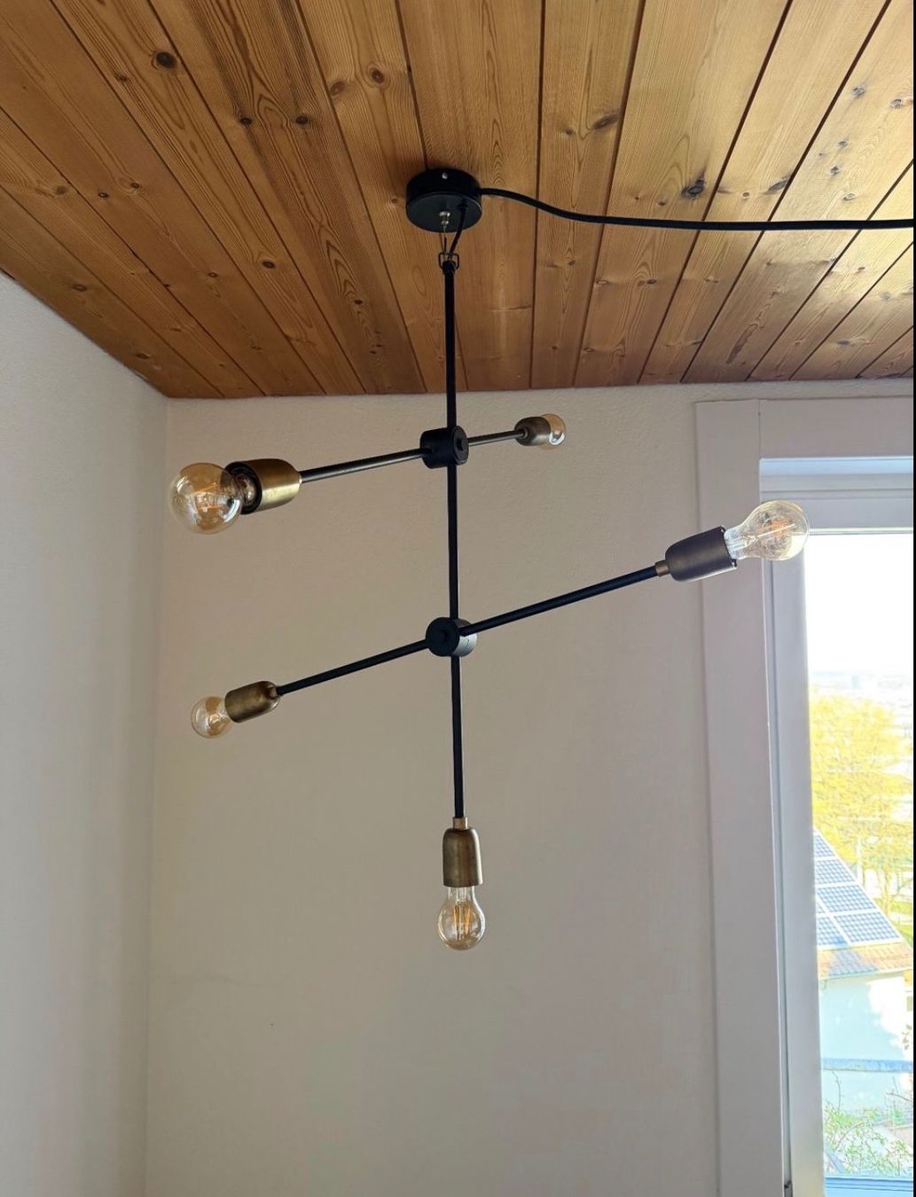 Lampadari & plafoniere: Industrial Design Lampe, Schwarz/Gold – Usato da Luzern venduto da mon_6rzf