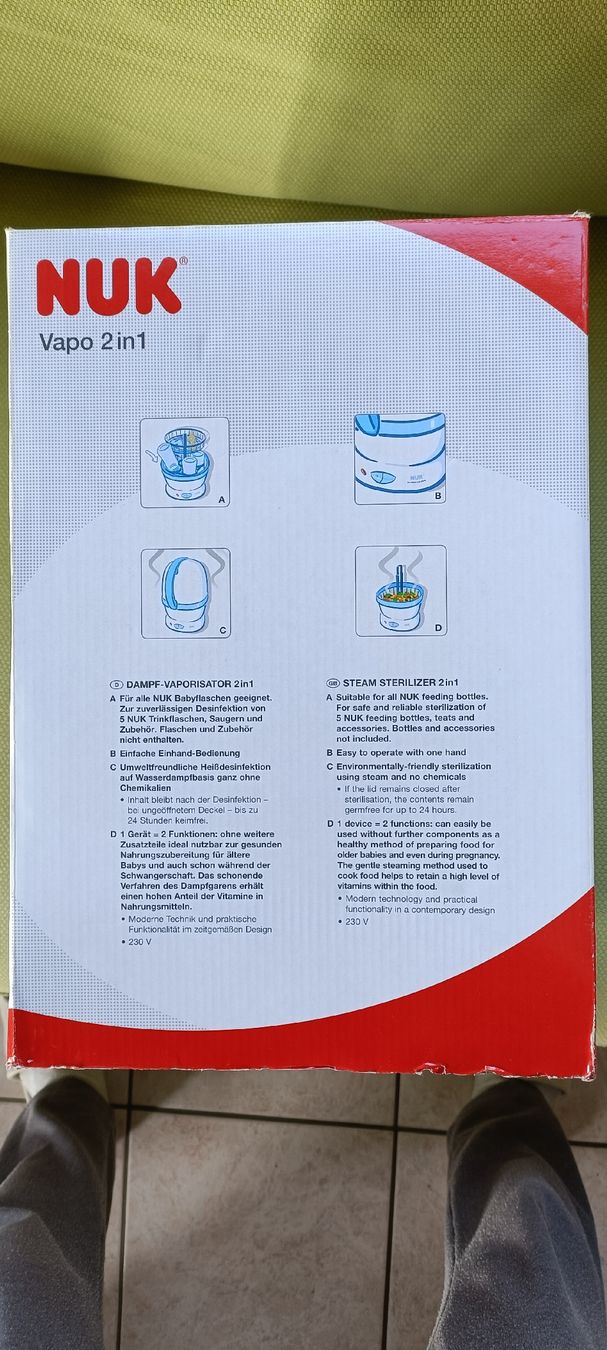 Pasti del neonato: NUK Dampf-Vaporisator 2 in 1 – Nuovo e nell'imballaggio originale da Porza venduto da tbch 4