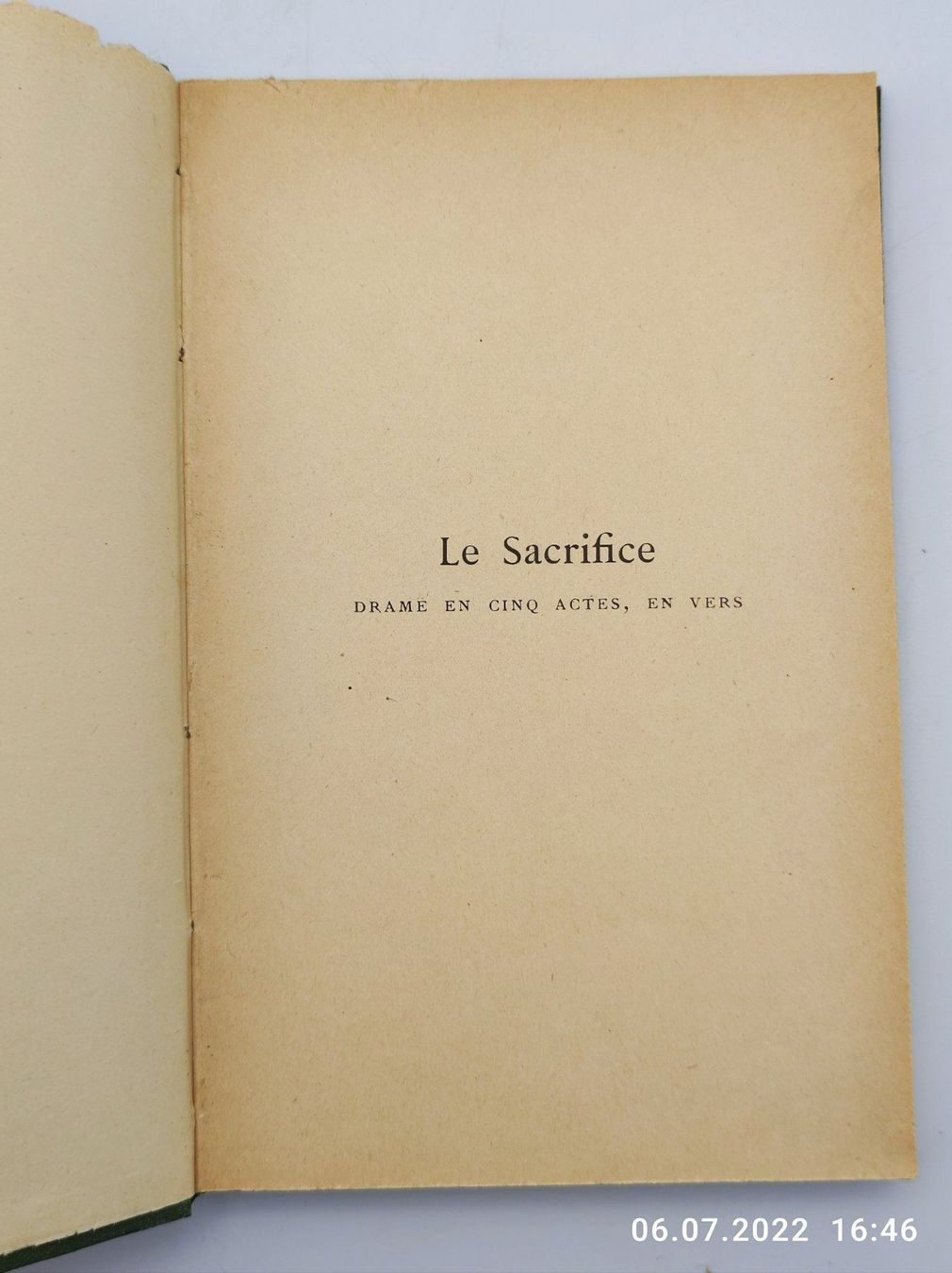 Livres: ROBERT RYCHNER - LE SACRIFICE - 1895 – D'occasion à Goldach par Gaip 1