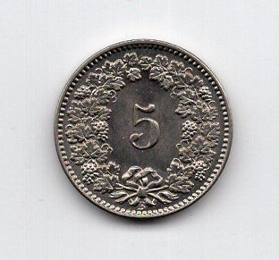 Tutti le monete: (1165) Schweiz, 5 Rappen 1894, top stgl – Usato da Rüthi (Rheintal) venduto da erdnuessli1