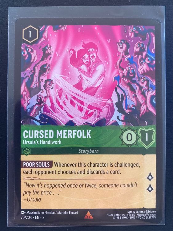 Lorcana CURSED MERFOLK 70/204 EN-3 RARE | Kaufen auf Ricardo