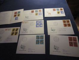 PJ 1965 FDC Serien und 4er Blocks mit Adresse