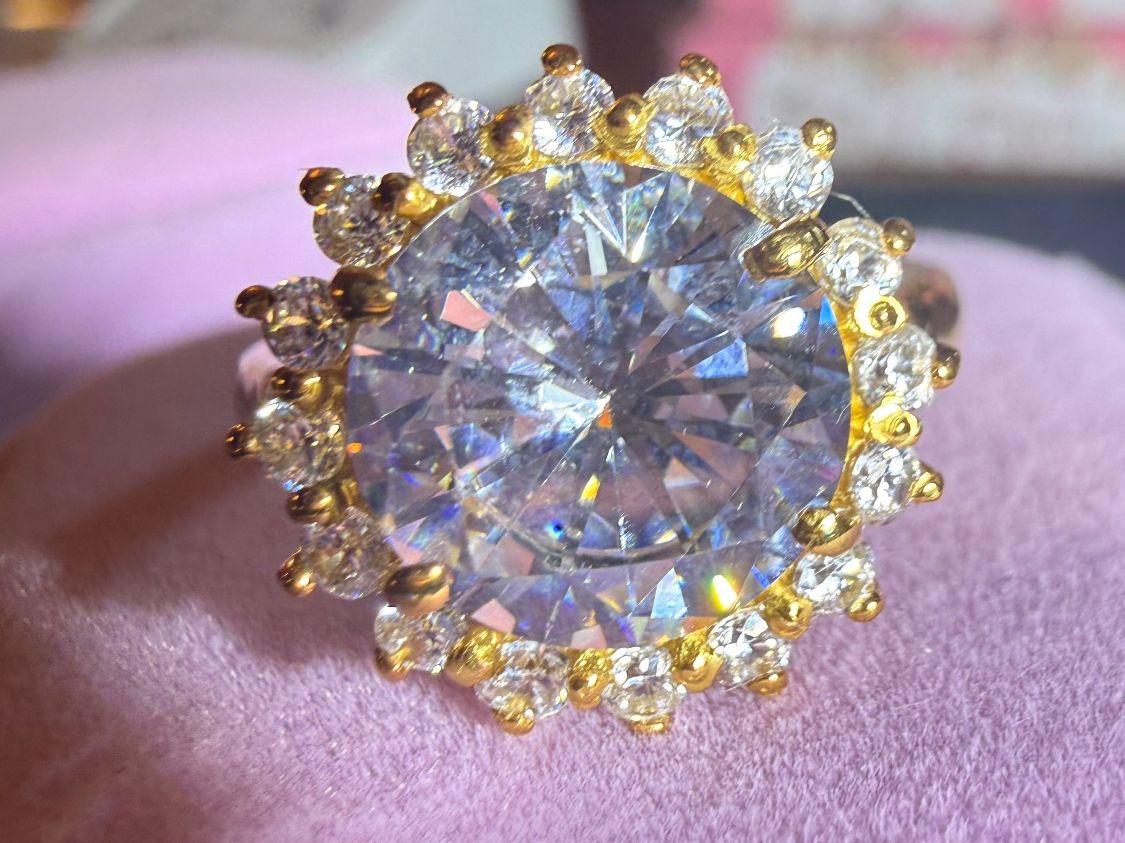 Anelli: Bague fleur princesse moissanites – Nuovo e nell'imballaggio originale da St-Maurice venduto da Sandrinette123 5