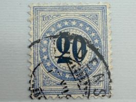 Portomarke Faserpapier