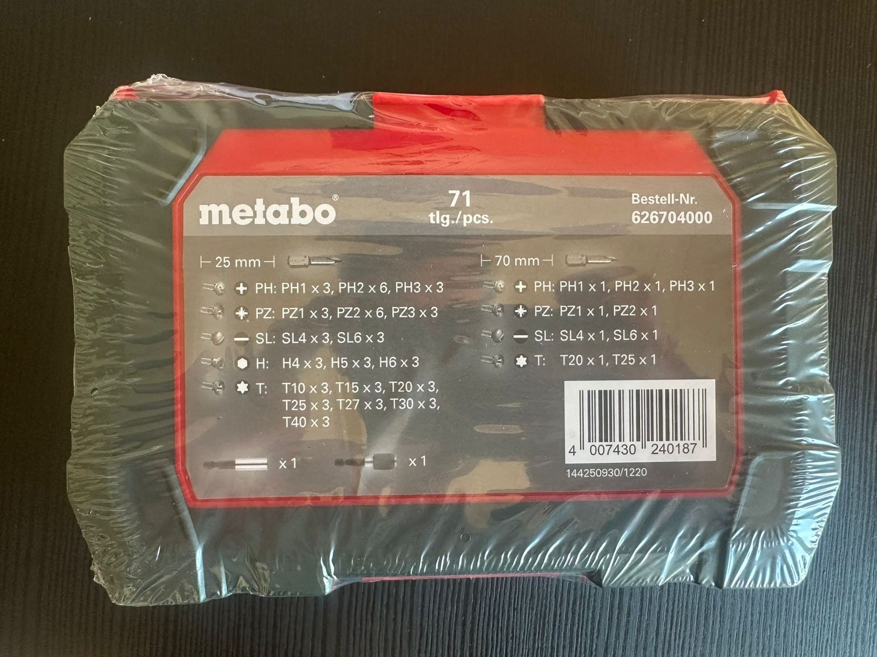 Metabo Tutti gli attrezzi: Metabo Bit-Set 71-teilig // NEU – Nuovo e nell'imballaggio originale da Dübendorf venduto da zue_jz2m 3
