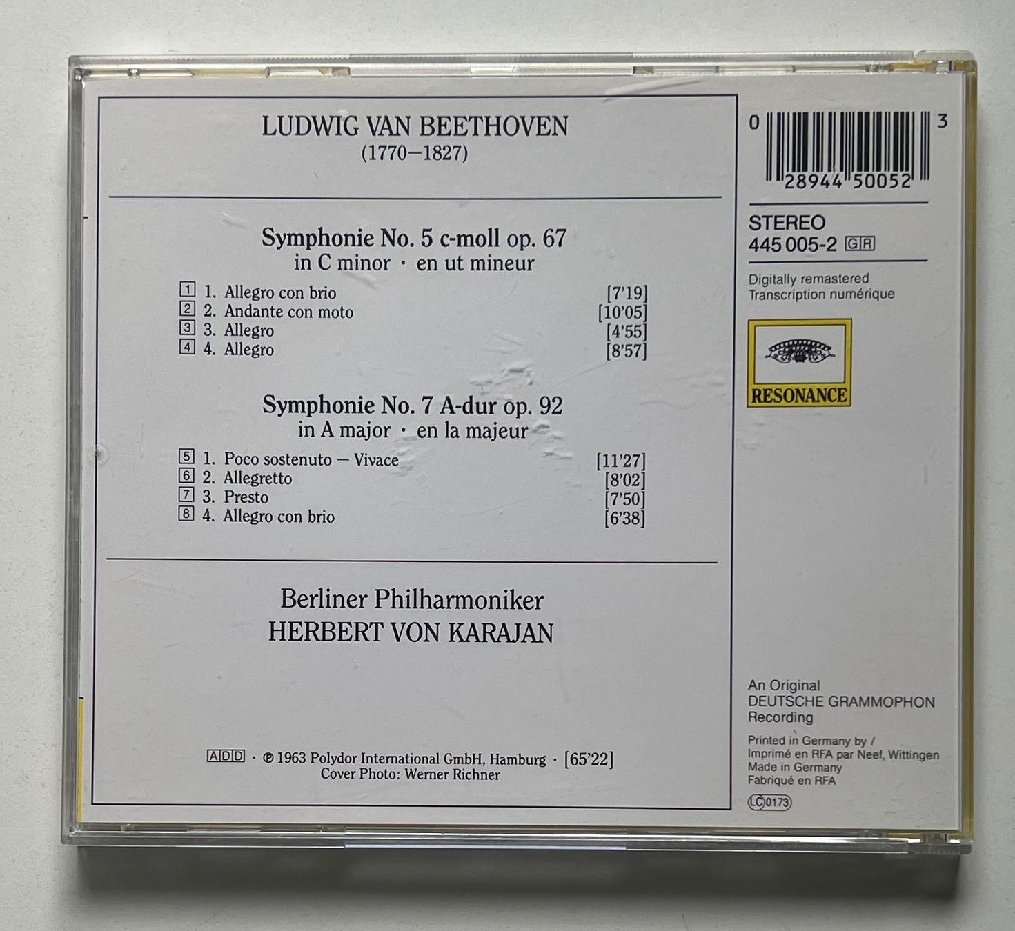 CD: Beethoven / Symphonien Nr. 5 & Nr. 7 – Usato da Näfels venduto da rottabi 1