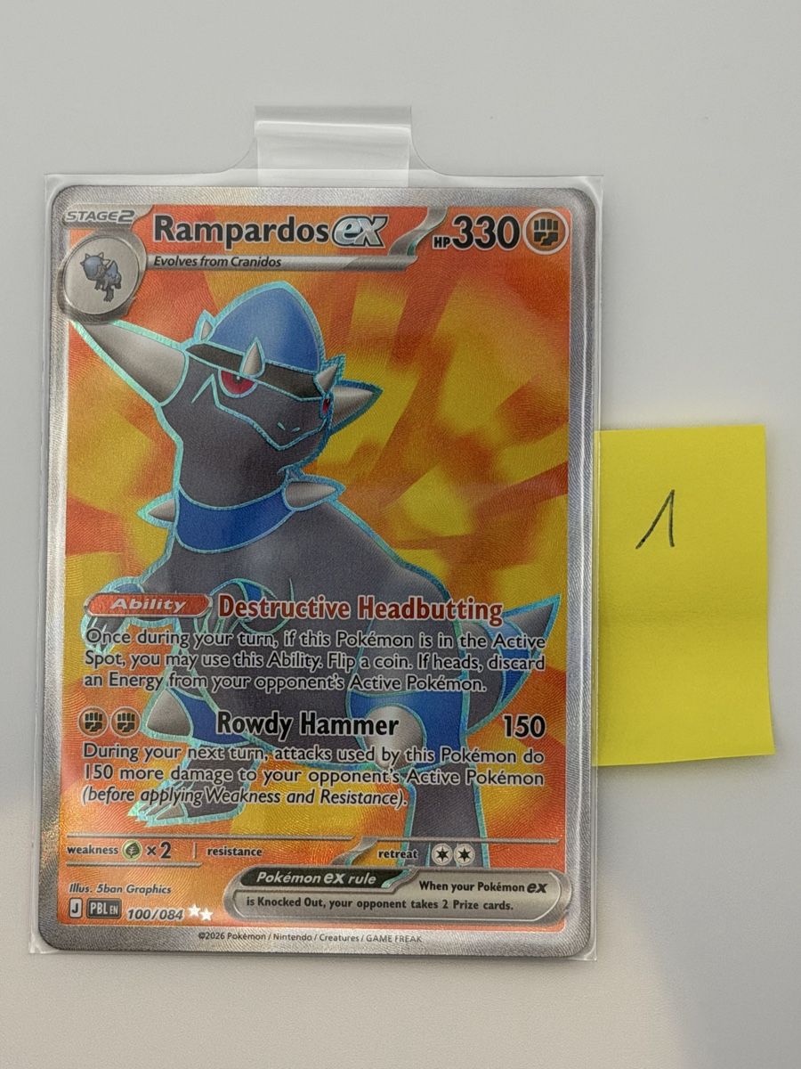 Pokémon Carte collezionabili: Pokémon Rampardos ex 100/084 – Nuovo (secondo la descrizione) da Uster venduto da CDM96