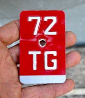 Velonummer TG von 1972 - Thurgau - TG 72