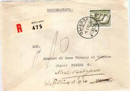 RACCOMANDATA VON OLIVONE NACH MASSAGNO NIEDERDRUCKKRAFTWERK
